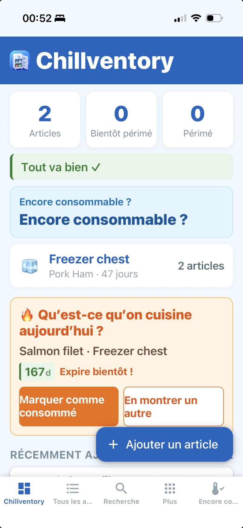 Chillventory – Inventaire Congélo